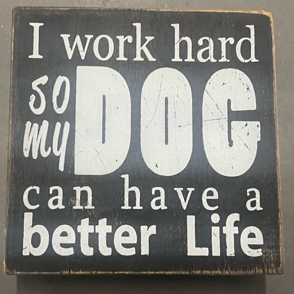 Wooden Dog Theme Signs Set of 2